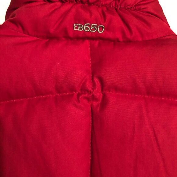 Eddie Bauer EB 650 Womens Size XS Goose Down min 80% Red Puffer Vest Pockets - Picture 10 of 10
